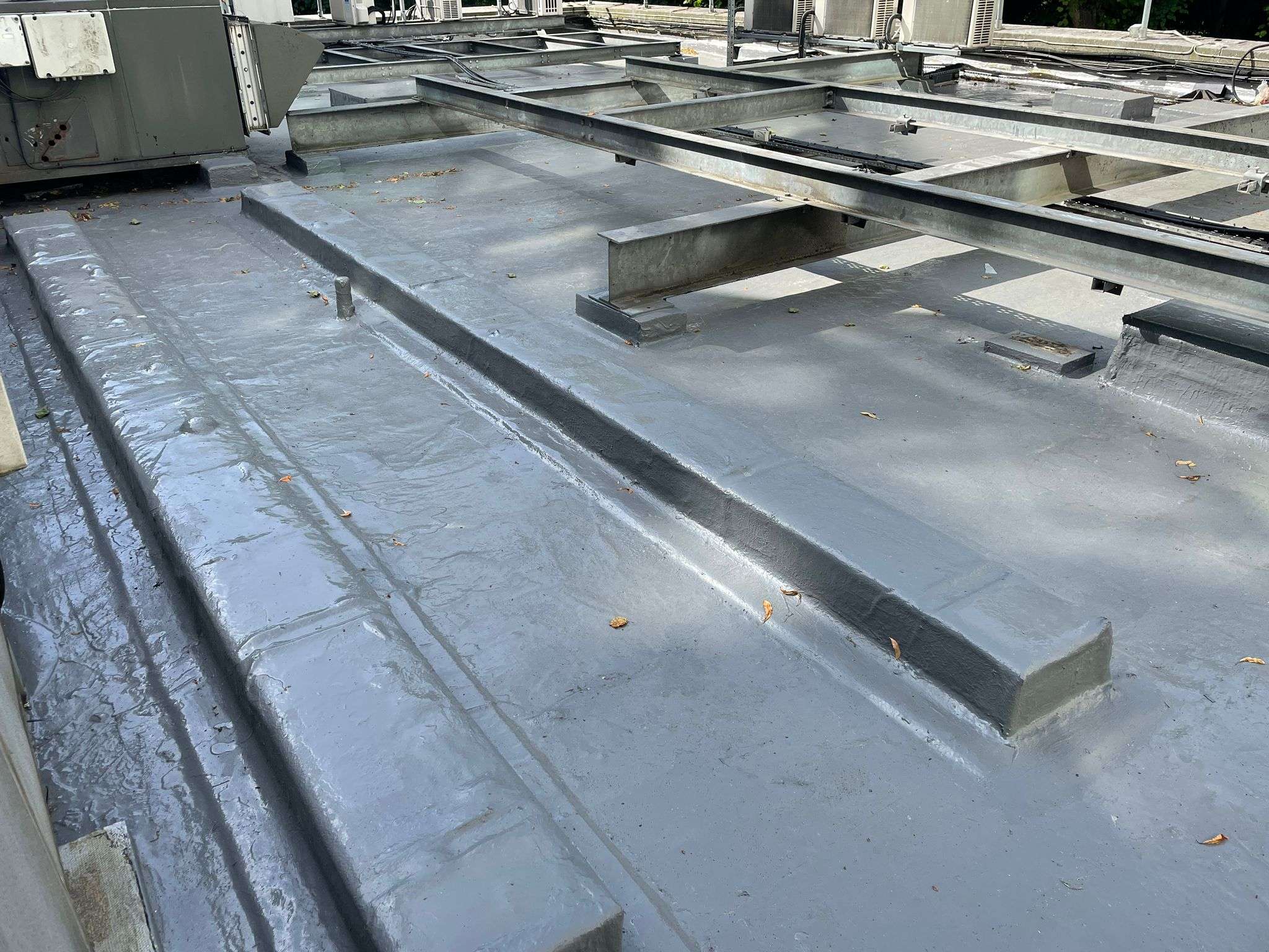 The project involved laying approximately 250m squared of roof