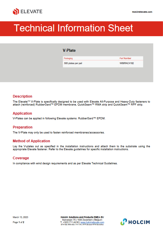V-Plate Technical Information Sheet